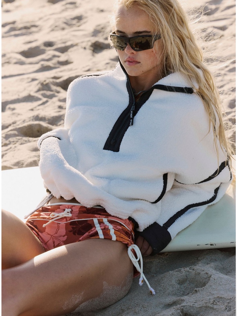 MOUNTAIN HIGH HALF ZIP FLEECE WHITE COMBO